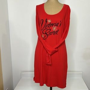 Victoria's Secret ❤️ Red Bling Nightgown Sleepwear Pajamas Lounge Dress
